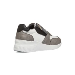 Online Sneakers bianche e grigie da Donna con zip Donna Sneakers Donna