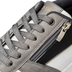 Online Sneakers bianche e grigie da Donna con zip Donna Sneakers Donna