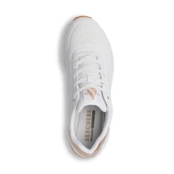 Sale Sneakers bianche e oro da donna con suola ad aria Uno - Golden Air Donna Sneakers|Scarpe Sportive