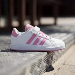 Online Sneakers bianche e rosa da Bambina con strappo Grand Court 2.0 Bambino Sneakers Sportive Bambina|Scarpe Con Strappo Bambina