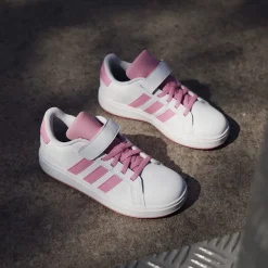 Online Sneakers bianche e rosa da Bambina con strappo Grand Court 2.0 Bambino Sneakers Sportive Bambina|Scarpe Con Strappo Bambina