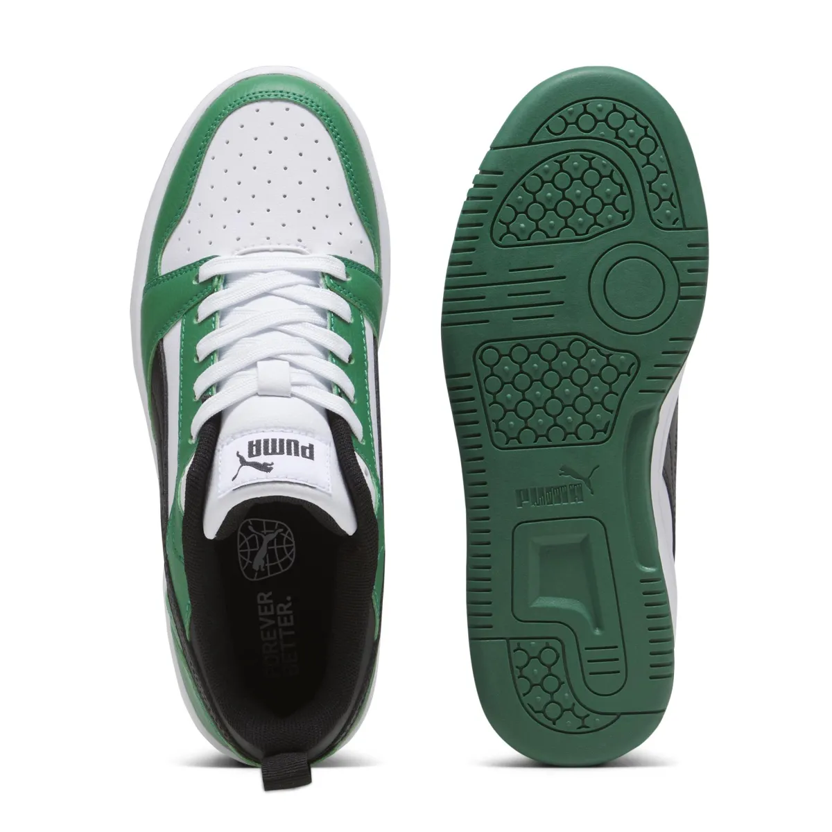 Hot Sneakers bianche, verdi e nere da ragazzo Rebound V6 Lo Jr Donna/Bambino Sneakers Sportive Bambino|Scarpe Ragazzo