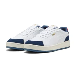 Clearance Sneakers bianco con inserti effetto scamosciato blu da Uomo Court Uomo Sneakers|Scarpe Sportive