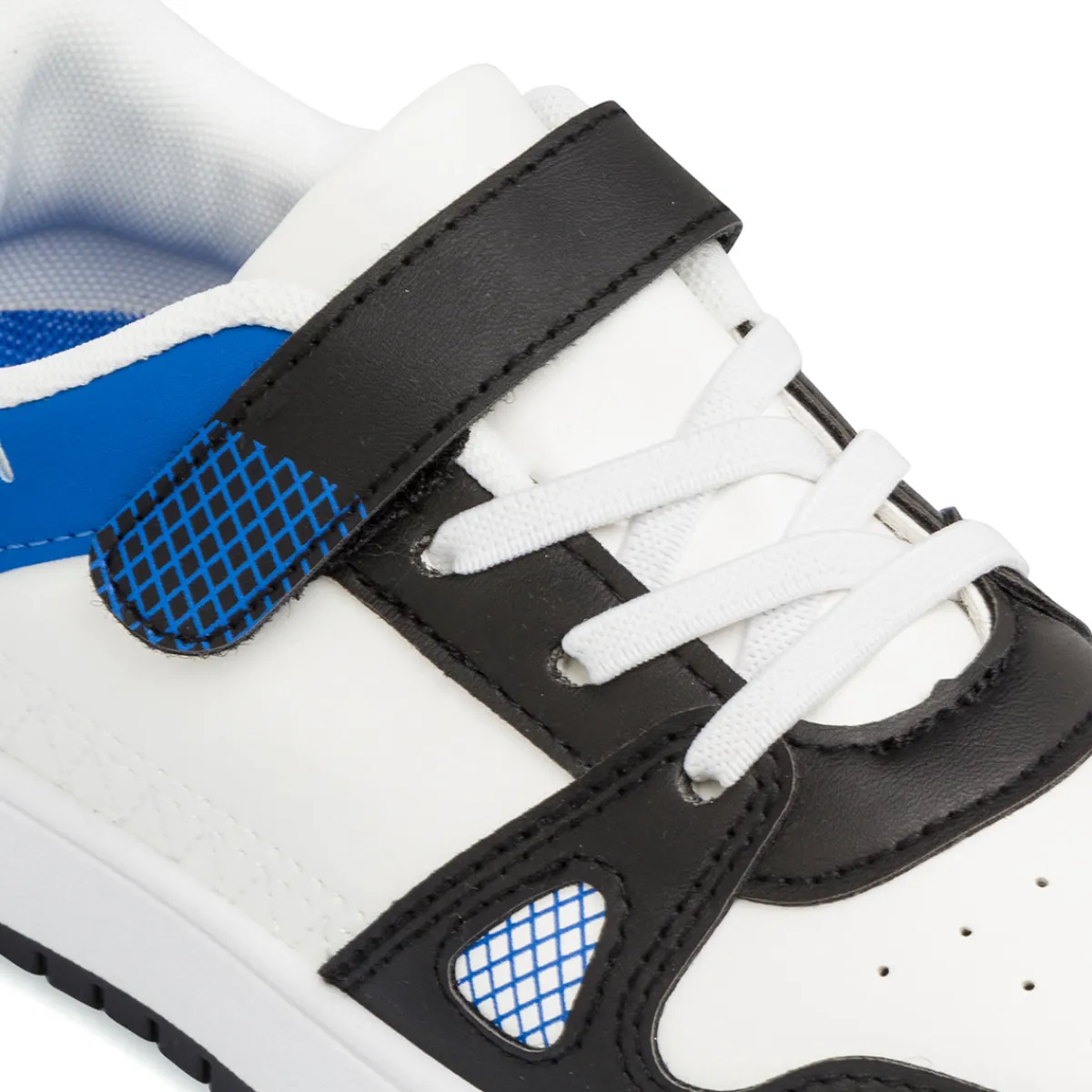 Clearance Sneakers bianco da ragazzo con dettagli nero e blu Bambino Sneakers Bambino|Scarpe Ragazzo