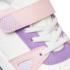Sale Sneakers bianco da ragazza con dettagli rosa e lilla Bambino Sneakers Bambina|Scarpe Ragazza