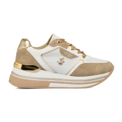 Discount Sneakers bicolore beige e bianche da Donna Donna Sneakers Donna