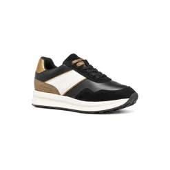 New Sneakers bicolore nere e bianche da Donna con suola traspirante Donna Sneakers Donna