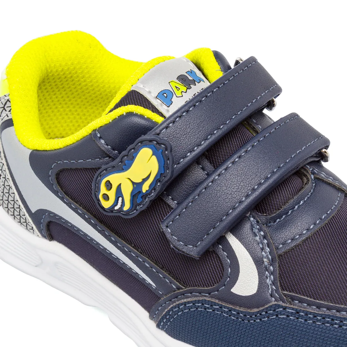 Sale Sneakers blu da Bambino con Dinosauro e dettagli gialli Bambino Sneakers Bambino|Scarpe Con Strappo Bambino