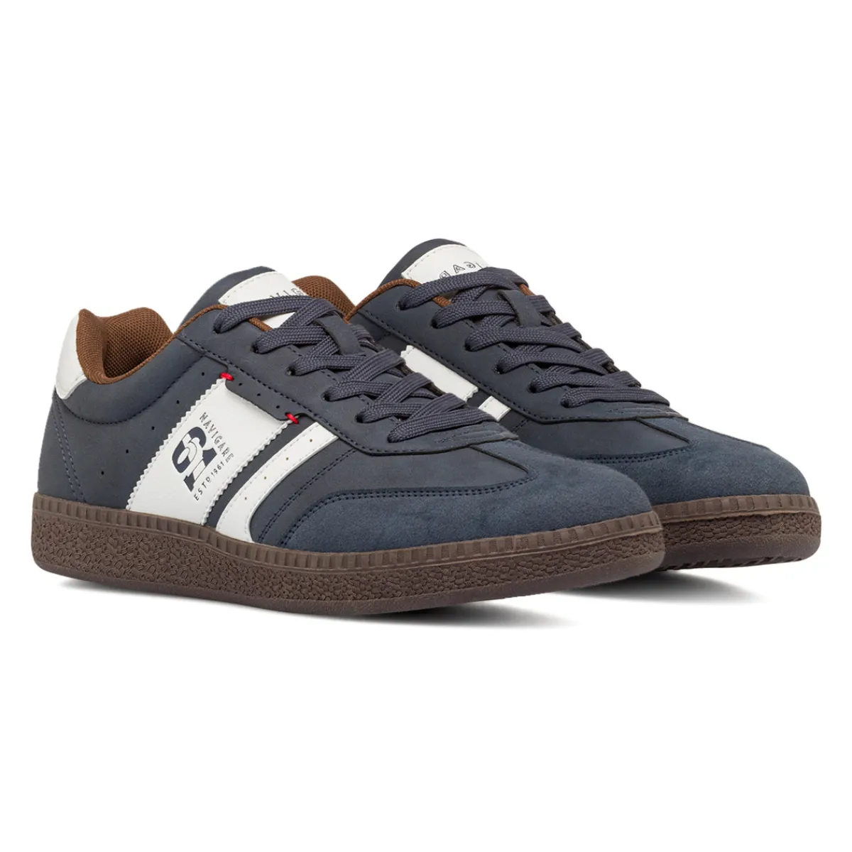 Outlet Sneakers blu da Uomo con inserti marroni Uomo Sneakers Uomo