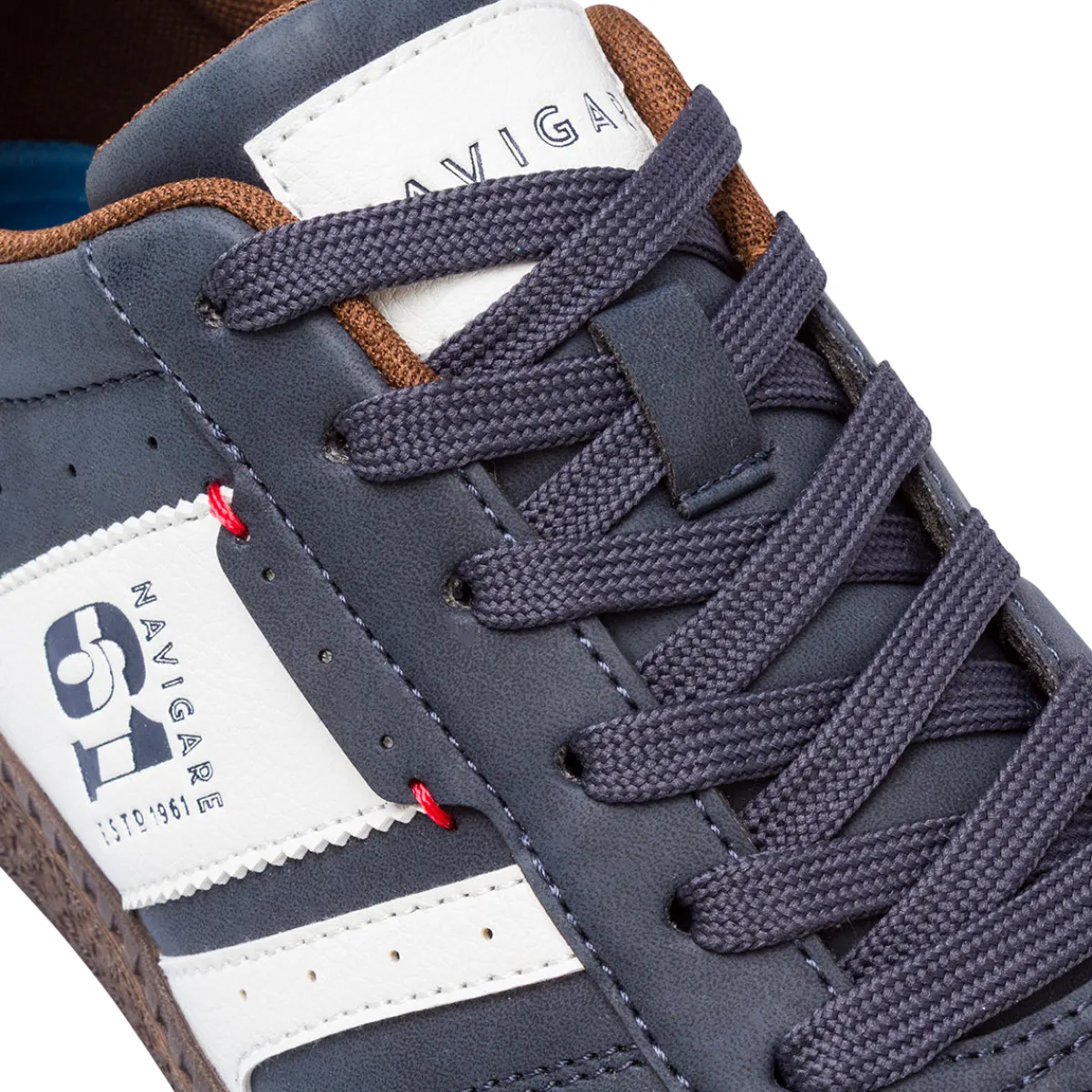 Outlet Sneakers blu da Uomo con inserti marroni Uomo Sneakers Uomo