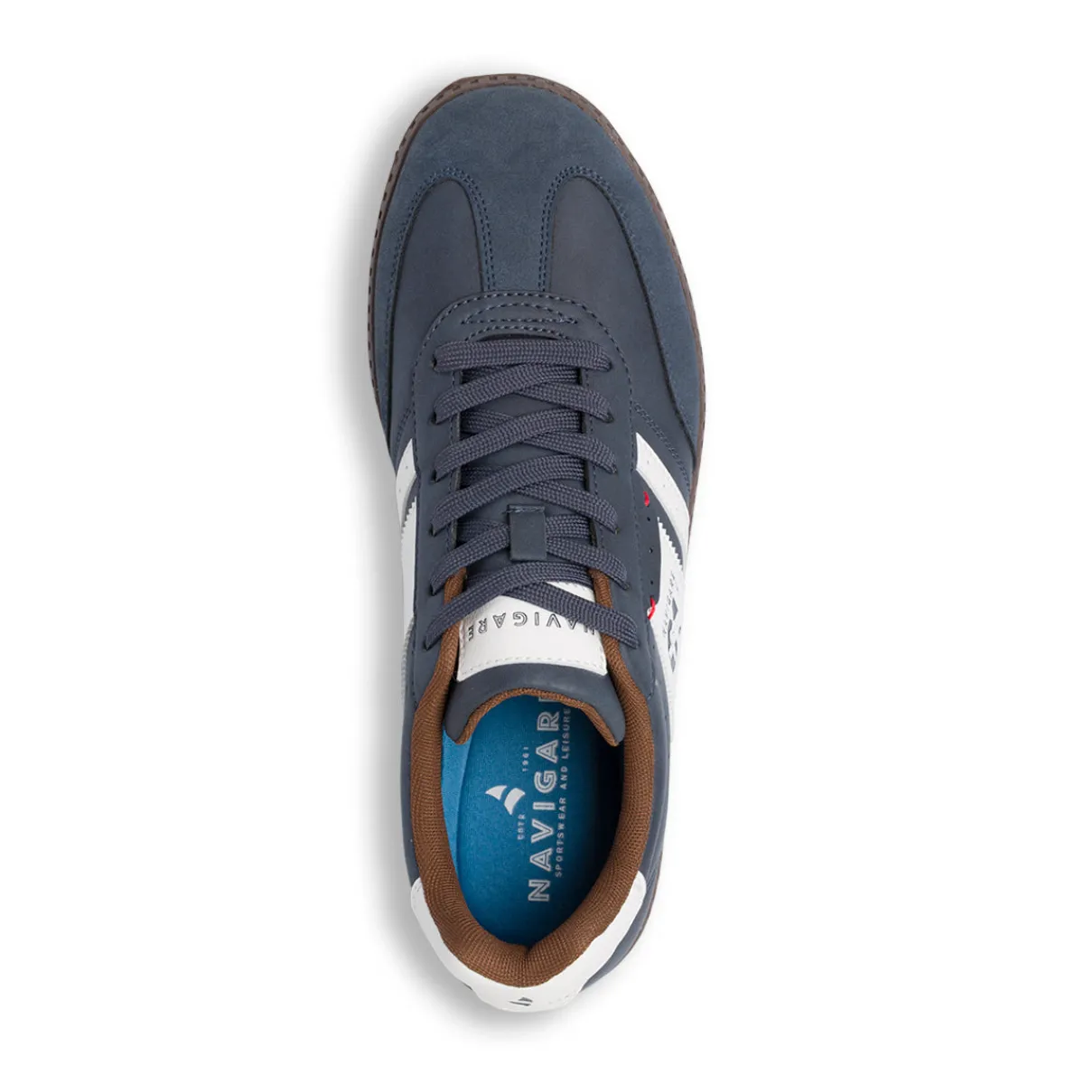 Outlet Sneakers blu da Uomo con inserti marroni Uomo Sneakers Uomo