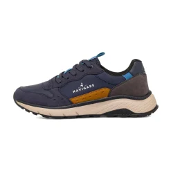 Sale Sneakers blu da Uomo con dettagli effetto scamosciato Uomo Sneakers Uomo