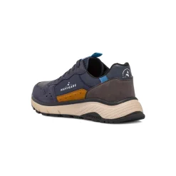 Sale Sneakers blu da Uomo con dettagli effetto scamosciato Uomo Sneakers Uomo