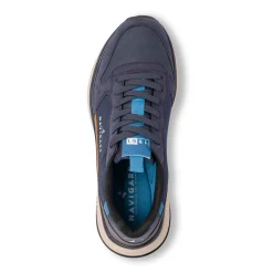 Sale Sneakers blu da Uomo con dettagli effetto scamosciato Uomo Sneakers Uomo
