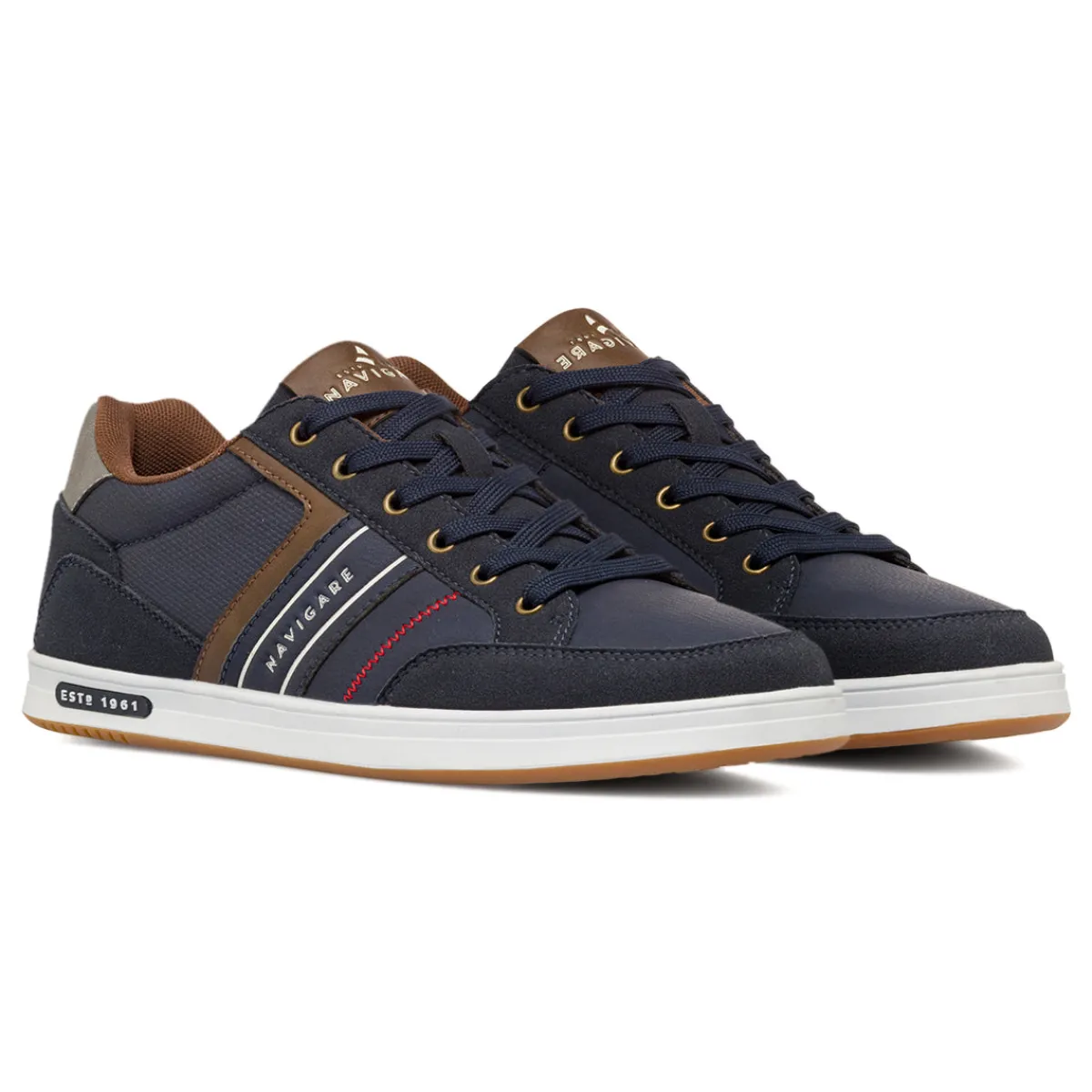 Outlet Sneakers blu da Uomo con inserti in contrasto Uomo Sneakers Uomo