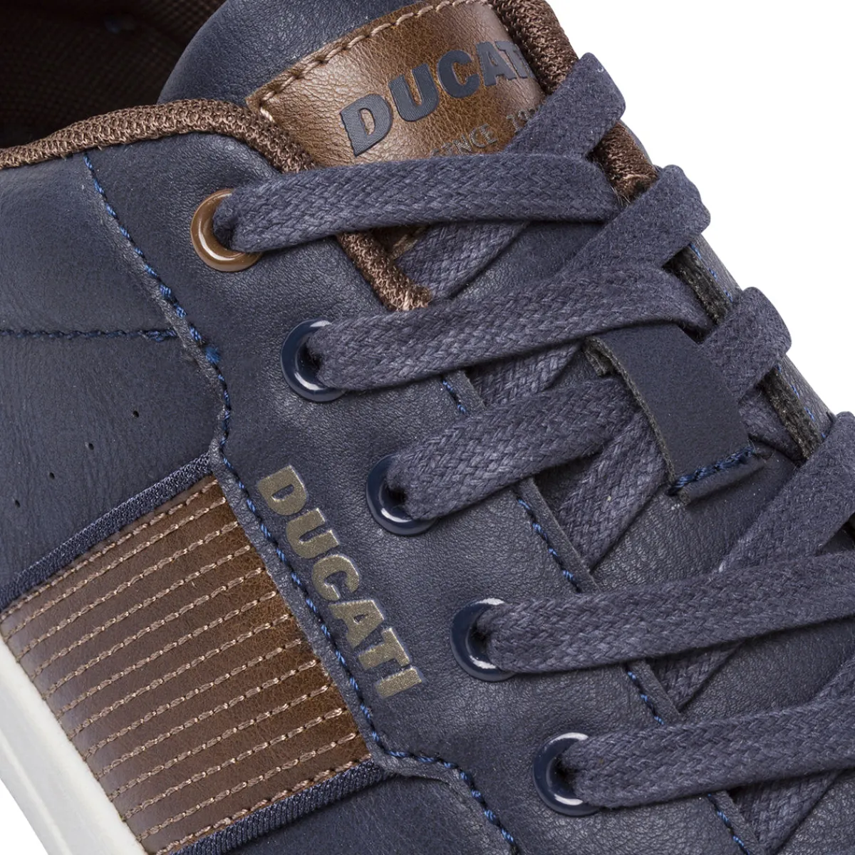 Hot Sneakers blu da Uomo con inserti marroni Uomo Sneakers Uomo