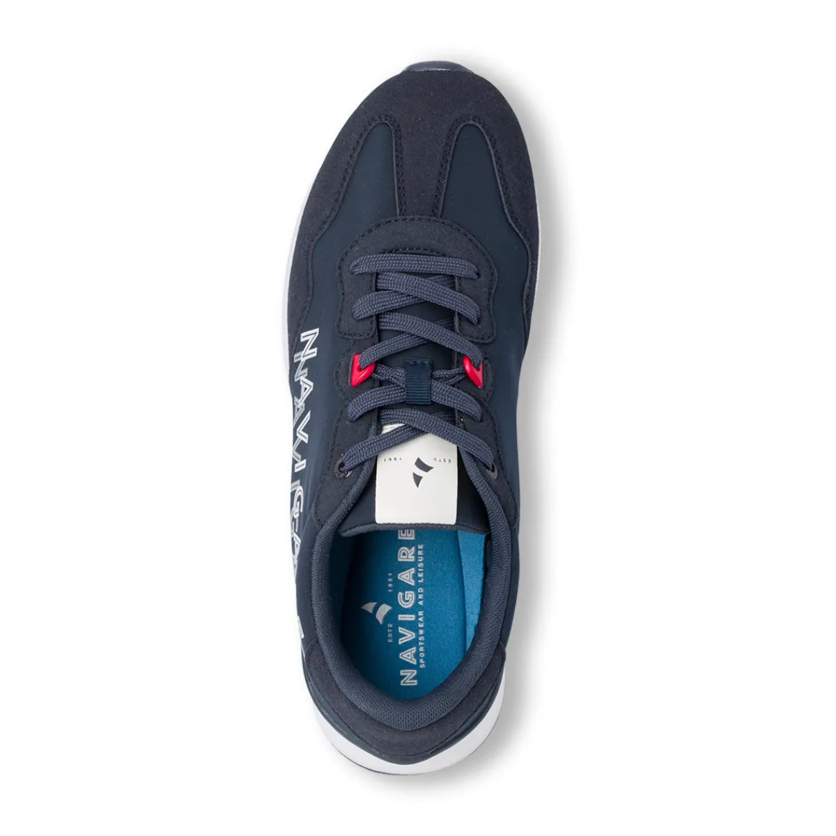 Clearance Sneakers blu da Uomo con Maxi Logo laterale Uomo Sneakers Uomo