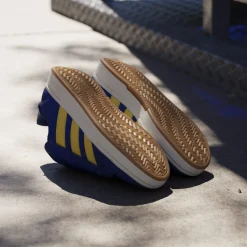 New Sneakers blu da Uomo effetto scamosciato e logo giallo Grand Court Alpha 00s Uomo Scarpe Per Camminare|Scarpe Sportive