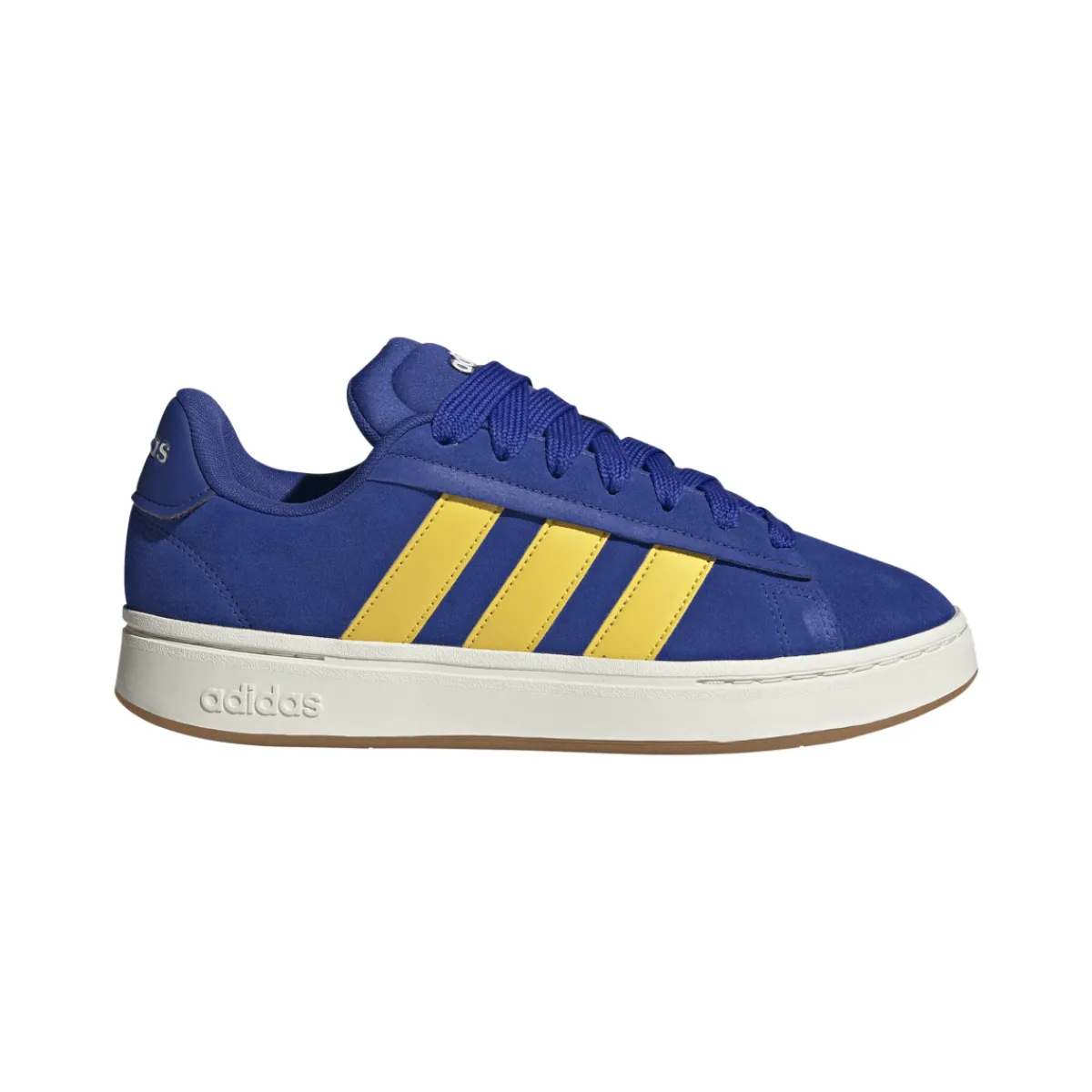 New Sneakers blu da Uomo effetto scamosciato e logo giallo Grand Court Alpha 00s Uomo Scarpe Per Camminare|Scarpe Sportive