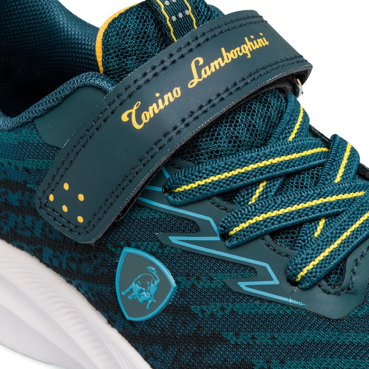 Sale Sneakers blu ottanio con dettagli gialli da bambino Bambino Scarpe Sportive|Sneakers Sportive Bambino