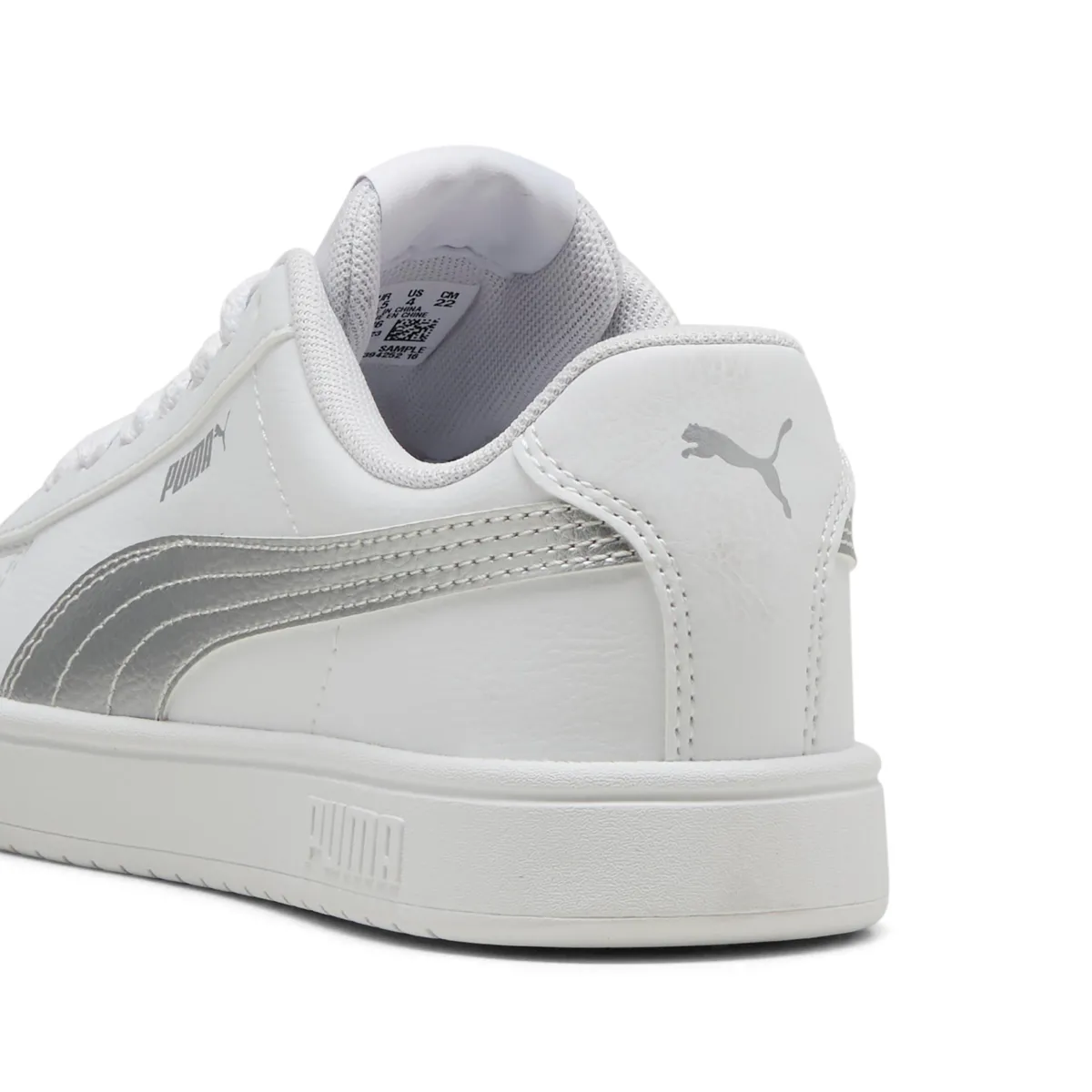 Outlet Sneakers casual bianche con dettaglio argento da ragazza Rickie Classic Donna/Bambino Sneakers|Scarpe Sportive Da Bambino