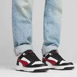Discount Sneakers casual da uomo bianche con dettagli neri e rossi e logo Rebound V6 Uomo Scarpe Sportive|Sneakers Sport Uomo