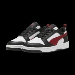 Discount Sneakers casual da uomo bianche con dettagli neri e rossi e logo Rebound V6 Uomo Scarpe Sportive|Sneakers Sport Uomo