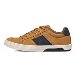 Discount Sneakers casual da uomo color cuoio con dettagli blu Uomo Sneakers Uomo