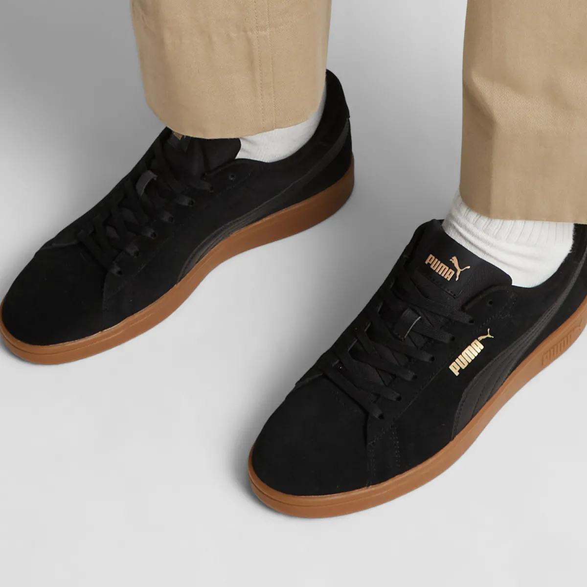 Sneakers casual da uomo in pelle scamosciata nere con logo Smash 3.0 Uomo Sneakers Sport Uomo|Scarpe Sportive