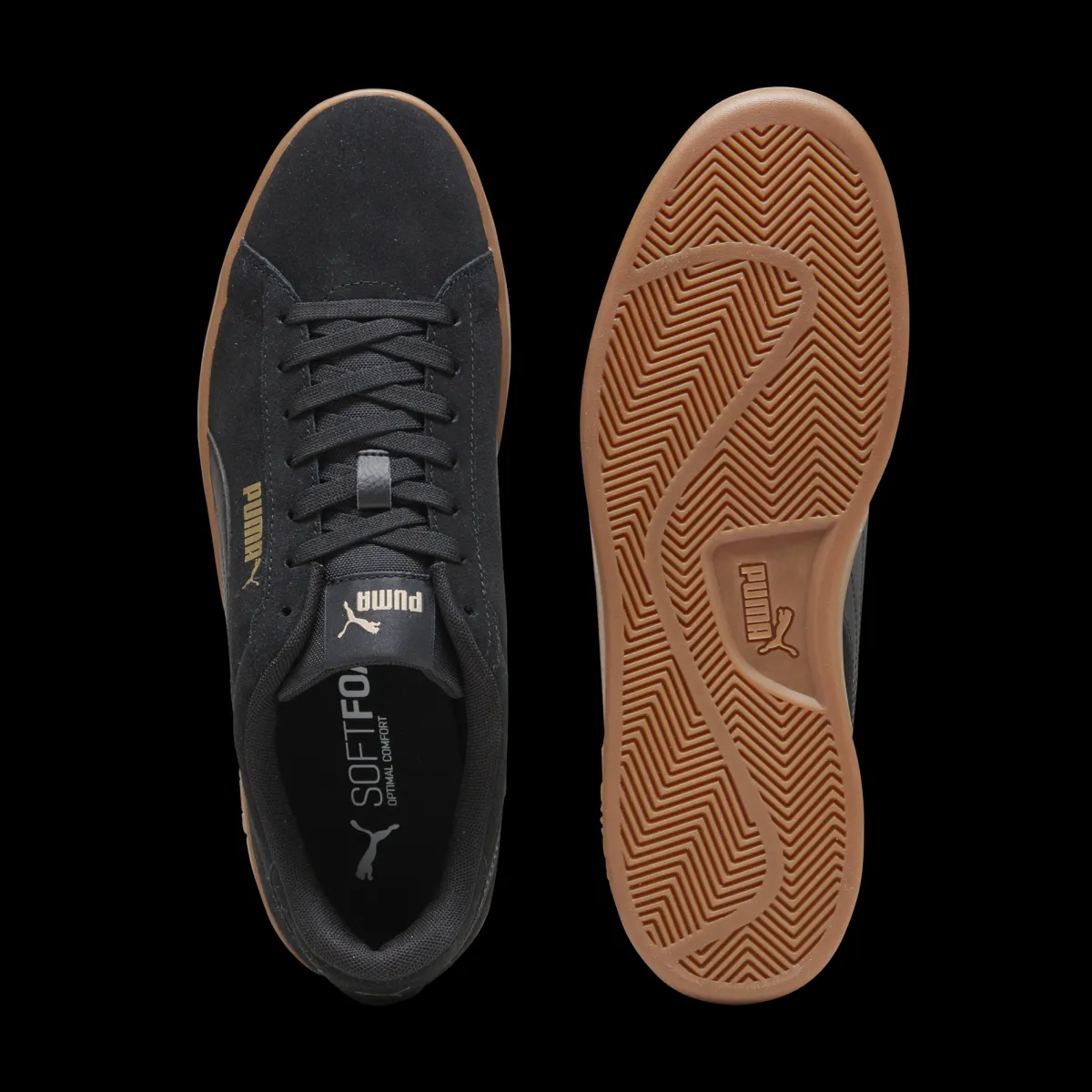 Sneakers casual da uomo in pelle scamosciata nere con logo Smash 3.0 Uomo Sneakers Sport Uomo|Scarpe Sportive