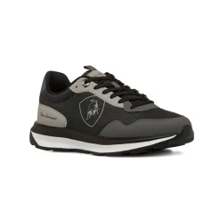 Sale Sneakers casual nere e grigio scuro da Uomo con logo Uomo Sneakers Retro Running|Sneakers Sport Uomo