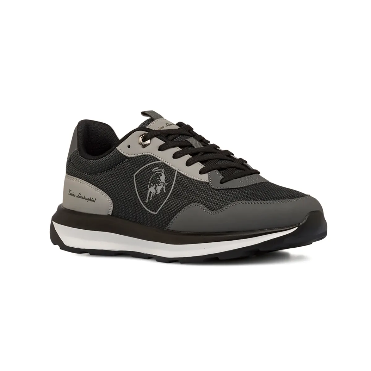 Sale Sneakers casual nere e grigio scuro da Uomo con logo Uomo Sneakers Retro Running|Sneakers Sport Uomo