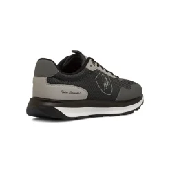 Sale Sneakers casual nere e grigio scuro da Uomo con logo Uomo Sneakers Retro Running|Sneakers Sport Uomo