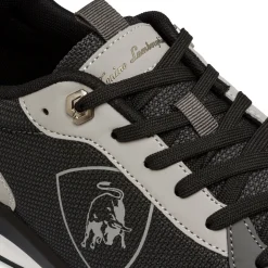 Sale Sneakers casual nere e grigio scuro da Uomo con logo Uomo Sneakers Retro Running|Sneakers Sport Uomo