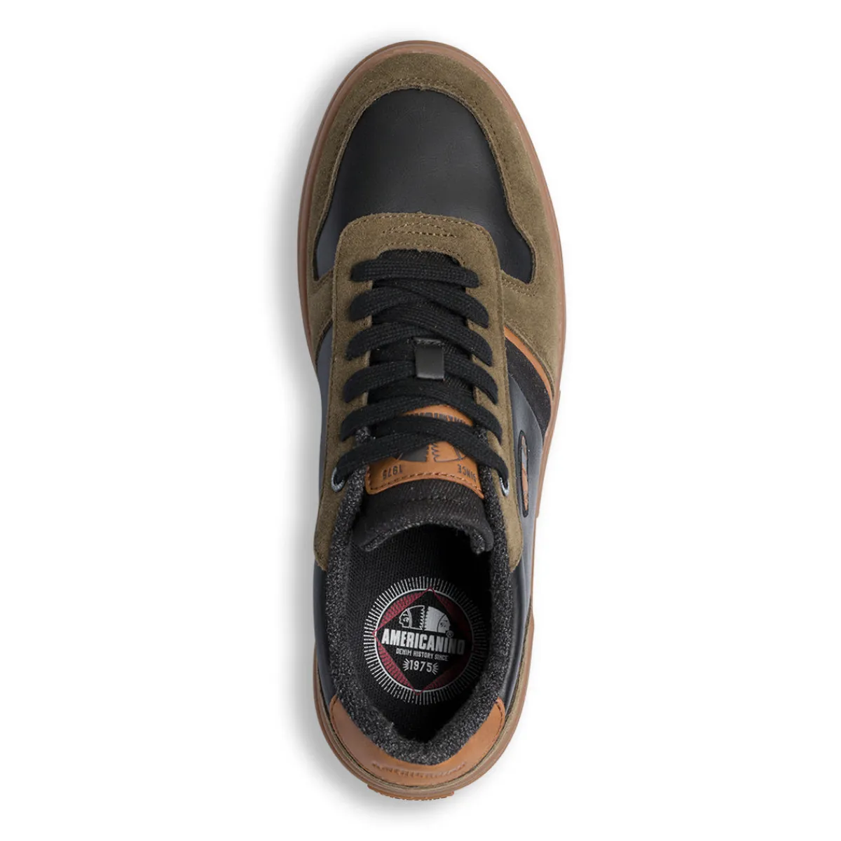 Discount Sneakers casual nere e verde militare da uomo Uomo Sneakers Uomo