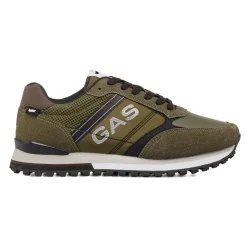 Discount Sneakers casual verde militare da uomo con logo laterale Uomo Sneakers|Scarpe Sportive