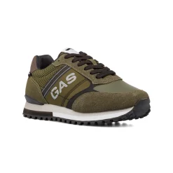 Discount Sneakers casual verde militare da uomo con logo laterale Uomo Sneakers|Scarpe Sportive