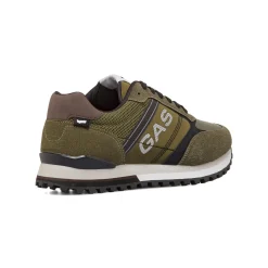 Discount Sneakers casual verde militare da uomo con logo laterale Uomo Sneakers|Scarpe Sportive