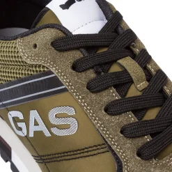 Discount Sneakers casual verde militare da uomo con logo laterale Uomo Sneakers|Scarpe Sportive