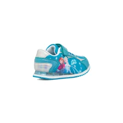 Sale Sneakers da Bambina Azzurre con Luci nella Suola e stampa Bambino Sneakers Sportive Bambina|Scarpe Con Strappo Bambina