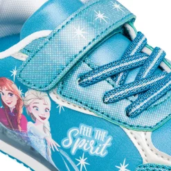 Sale Sneakers da Bambina Azzurre con Luci nella Suola e stampa Bambino Sneakers Sportive Bambina|Scarpe Con Strappo Bambina