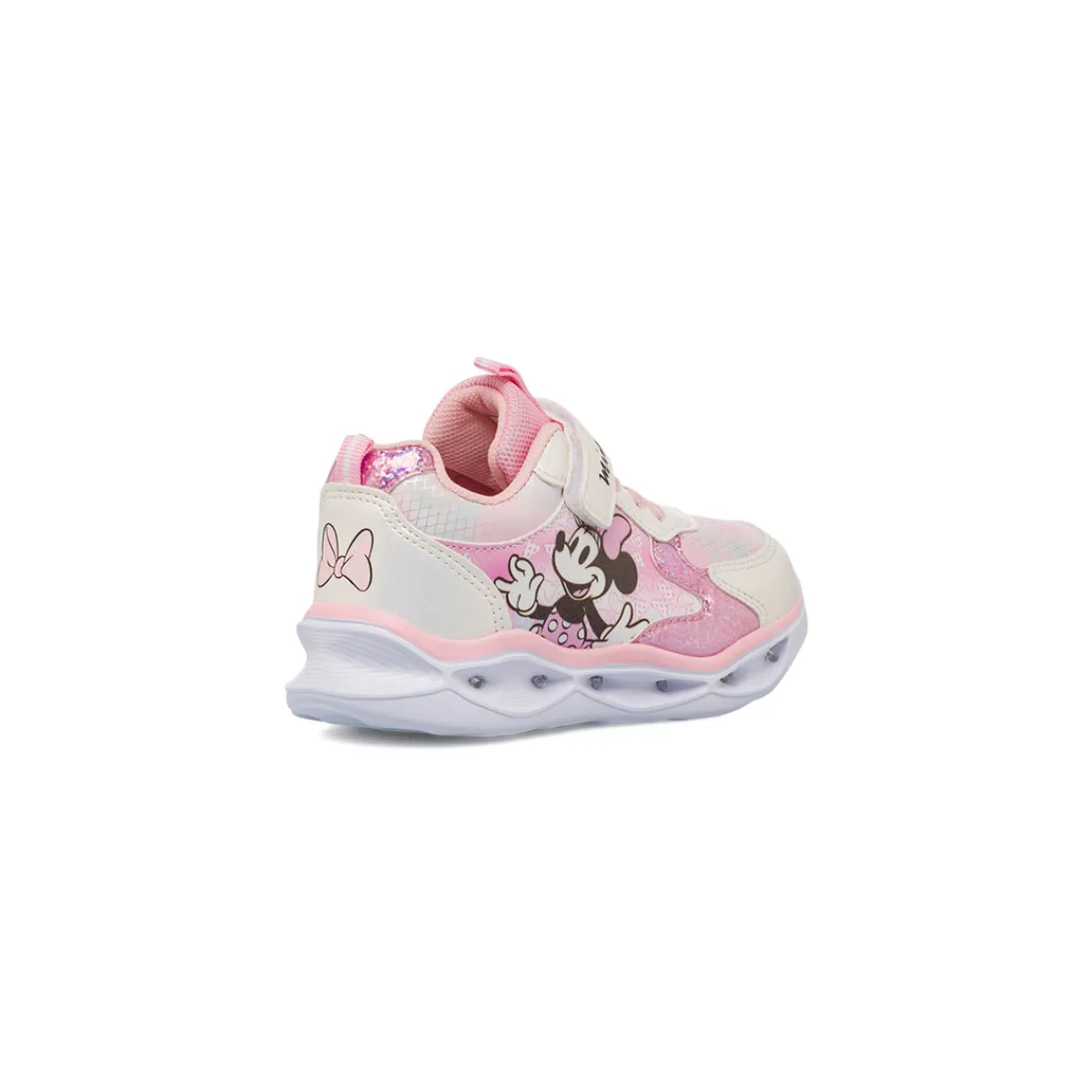 New Sneakers da bambina rosa e bianche con luci e glitter Disney Bambino Sneakers Bambina|Scarpe Con Strappo Bambina