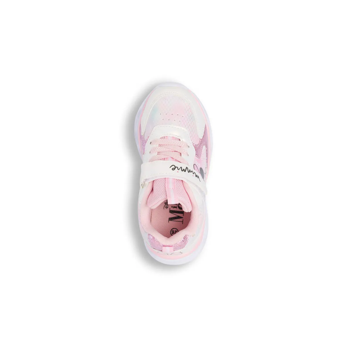 New Sneakers da bambina rosa e bianche con luci e glitter Disney Bambino Sneakers Bambina|Scarpe Con Strappo Bambina