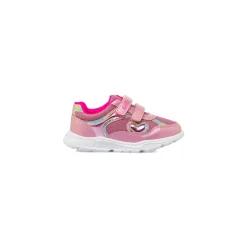Sneakers da bambina rosa con cuore glitter e chiusura a strappi Bambino Sneakers Bambina|Scarpe Con Strappo Bambina
