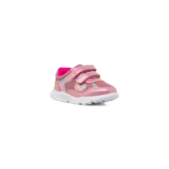 Sneakers da bambina rosa con cuore glitter e chiusura a strappi Bambino Sneakers Bambina|Scarpe Con Strappo Bambina