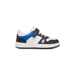 Outlet Sneakers da bambino bianche con dettagli neri e blu Bambino Sneakers Bambino|Scarpe Con Strappo Bambino
