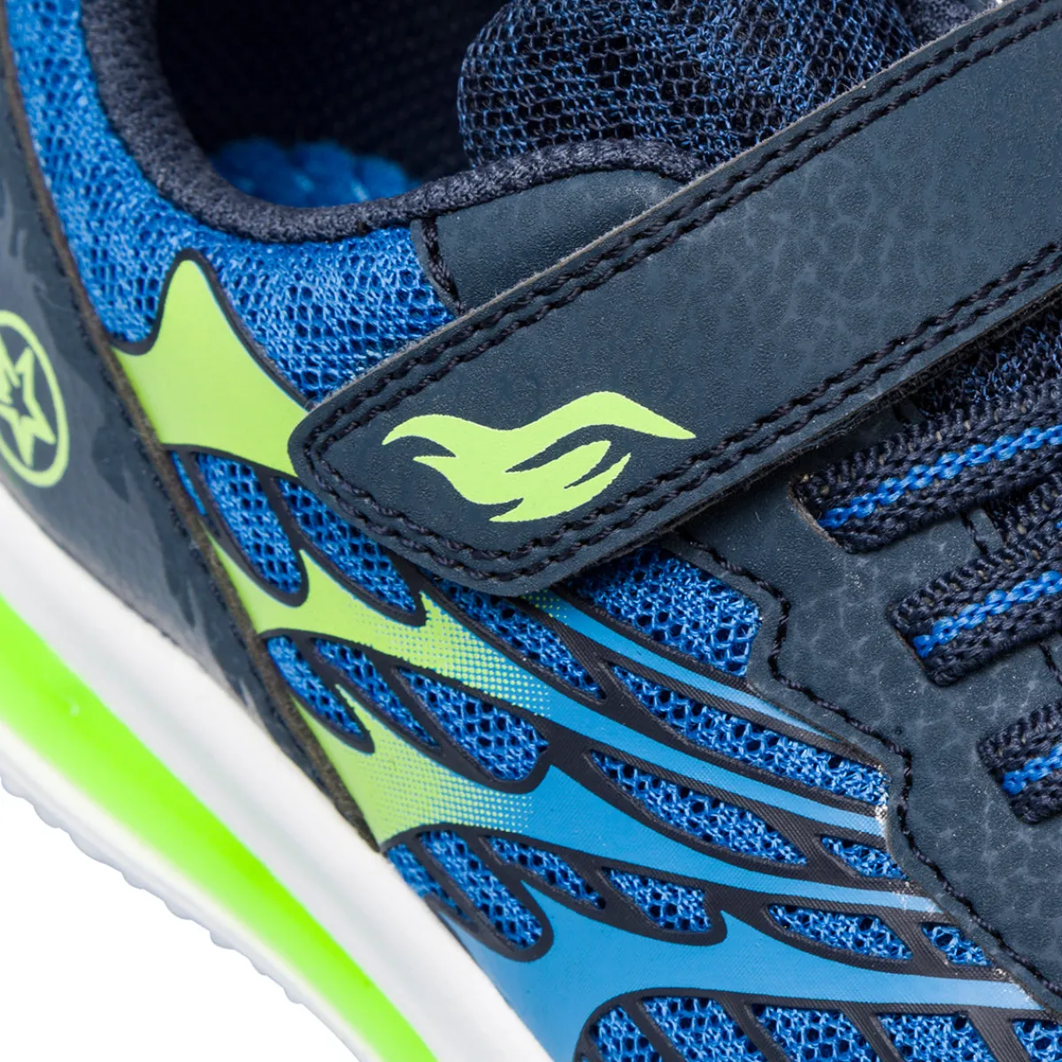 Sale Sneakers da bambino blu e verde con luci Bambino Sneakers Bambino|Scarpe Con Strappo Bambino