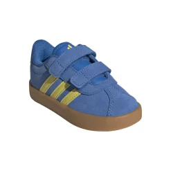 New Sneakers da bambino e bambina blu con dettagli gialli VL Court 3.0 Bambino Scarpe Con Strappo Bambino|Scarpe Con Strappo Bambina