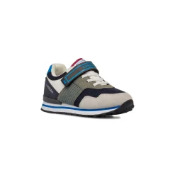 Sneakers da bambino grigie con chiusura a strappo e logo Bambino Sneakers Bambino|Scarpe Con Strappo Bambino