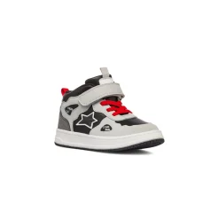 Clearance Sneakers da bambino grigie e nere con stampe e dettagli Bambino Sneakers Bambino|Scarpe Con Strappo Bambino